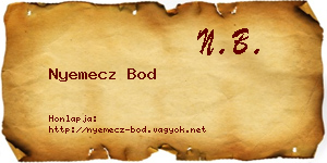 Nyemecz Bod névjegykártya